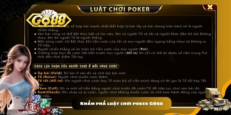 Khám phá luật chơi poker GO88