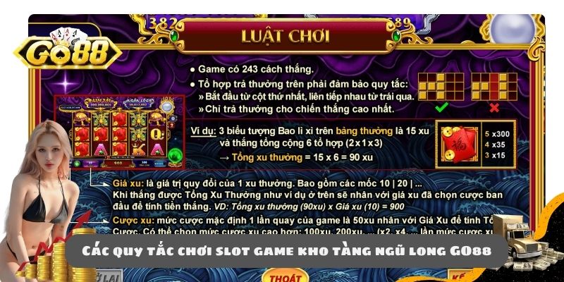 Các quy tắc chơi slot game kho tàng ngũ long GO88