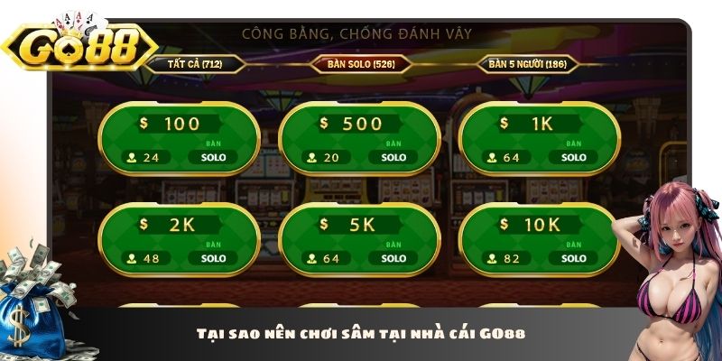 Tại sao nên chơi sâm tại nhà cái GO88